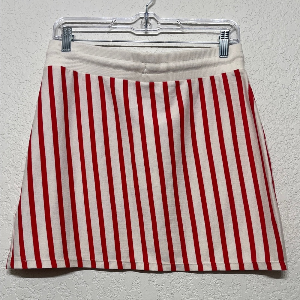 Zara Women’s Red & White Striped Skirt Set (Top-Medium/Skirt-Large) - Picture 2 of 16